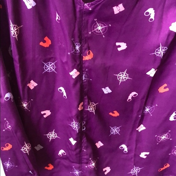 ModCloth purple tank with detail size L - Picture 2 of 3